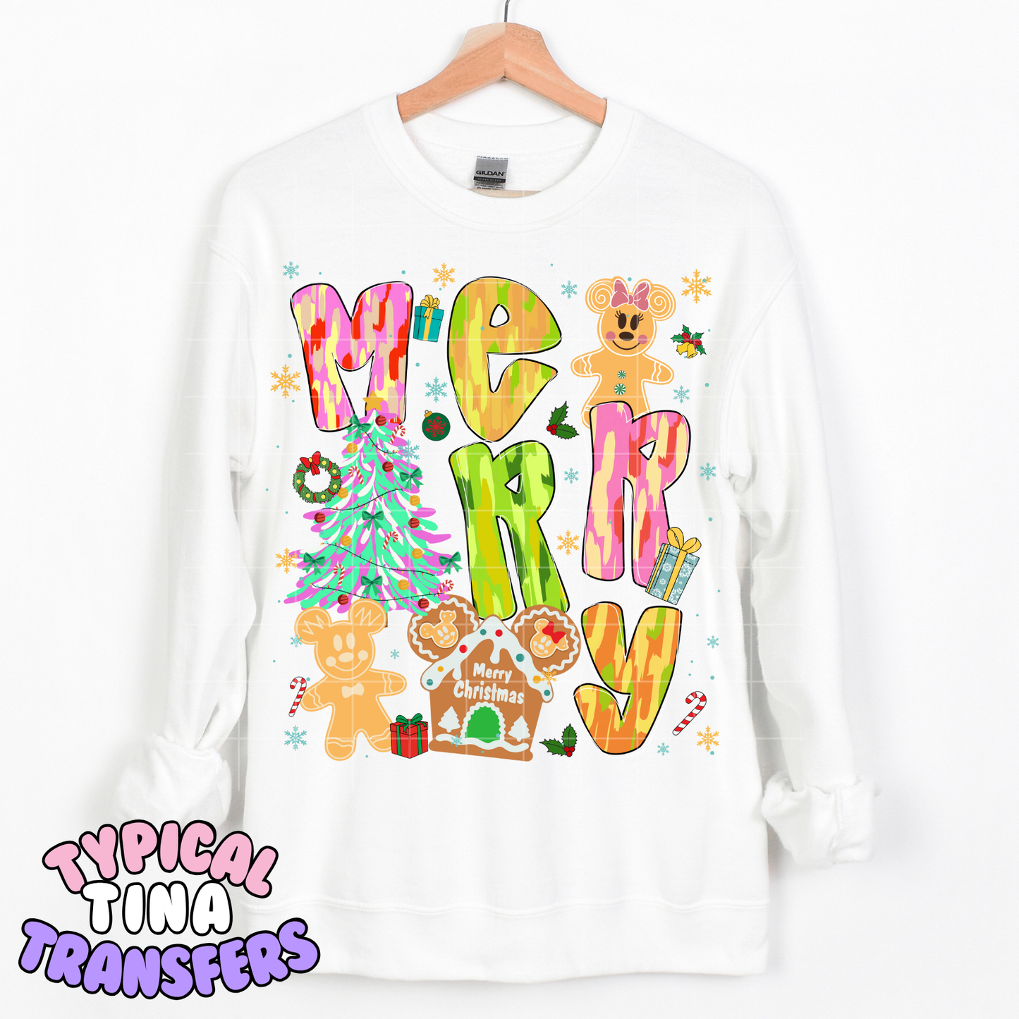 Merry Gingerbread M&M | DTF Transfer | POD