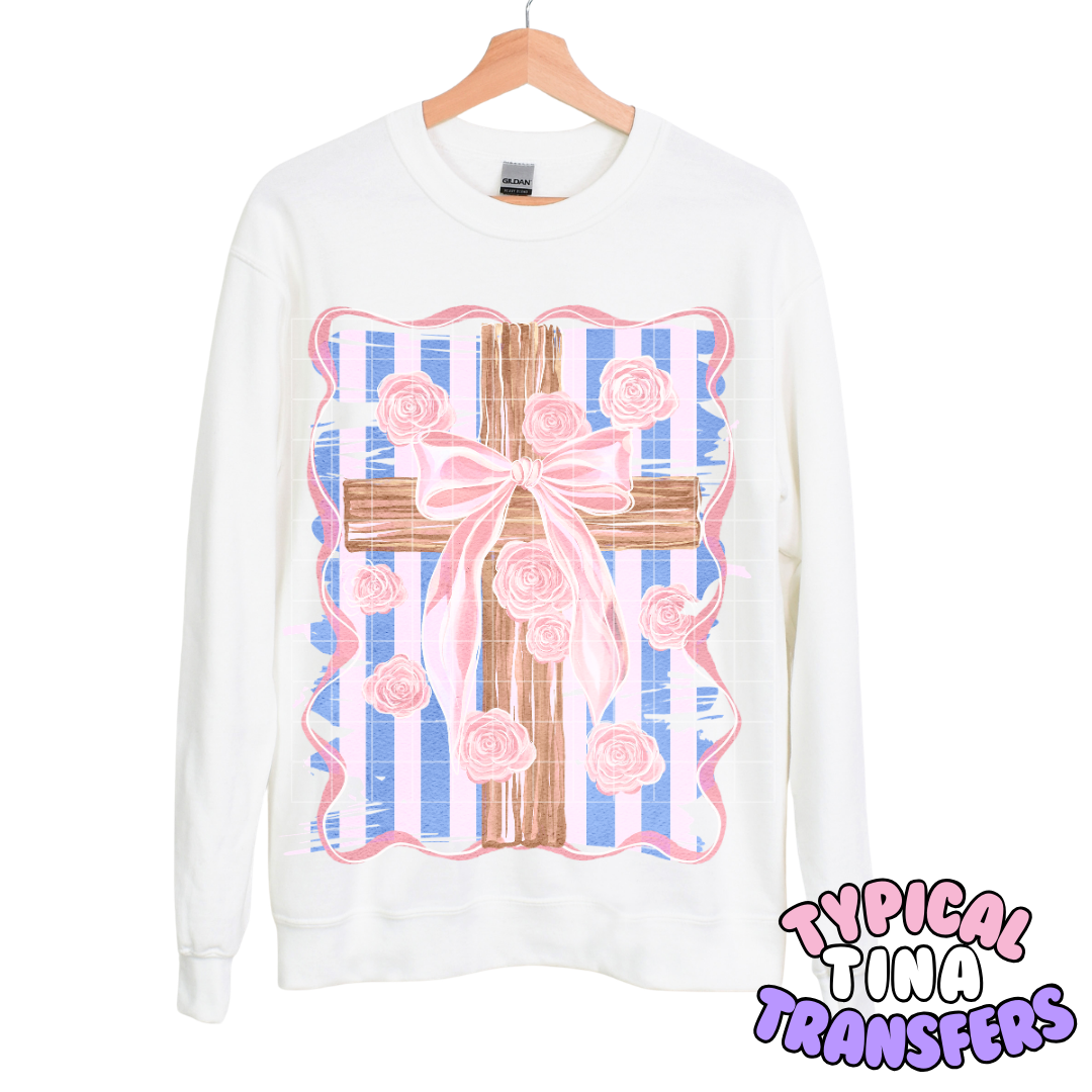 Cross bow stripped BG | DTF Transfers | POD