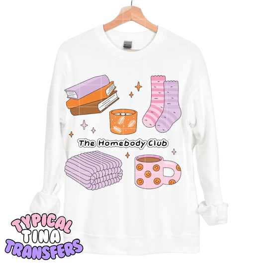 The Homebody club (cozy) | DTF Transfers | POD