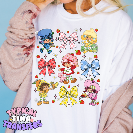 Strawberry Friends Coquette | DTF Transfer | POD