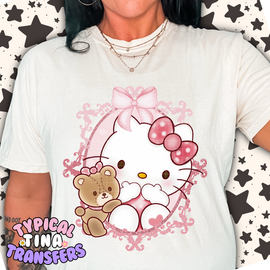 Kitty Coquette Frame | DTF Transfer | POD