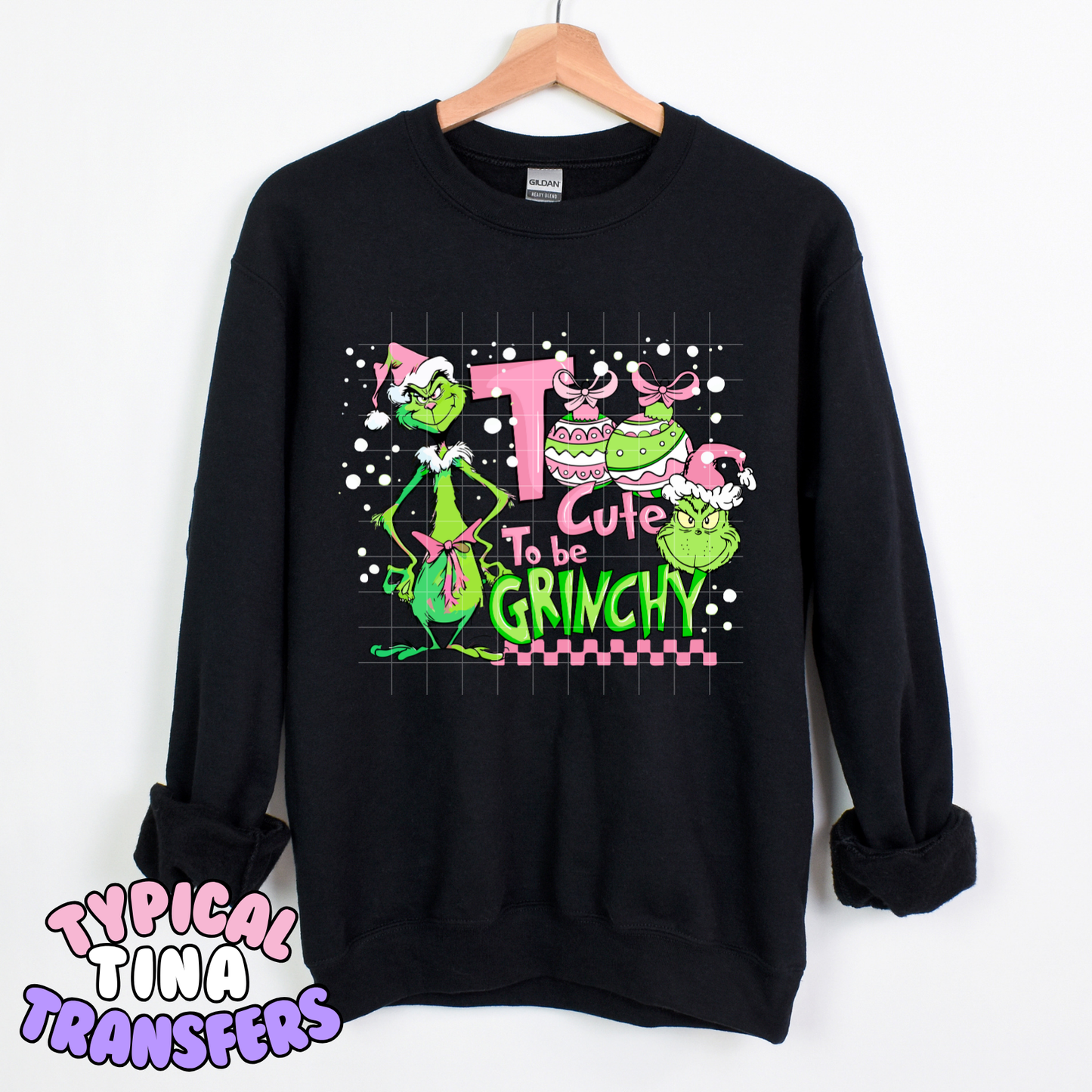 Too Cute to be Gr!nchy | DTF Transfer | POD