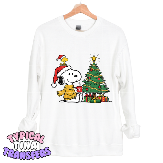 Snop sitting by tree | DTF Transfers | POD