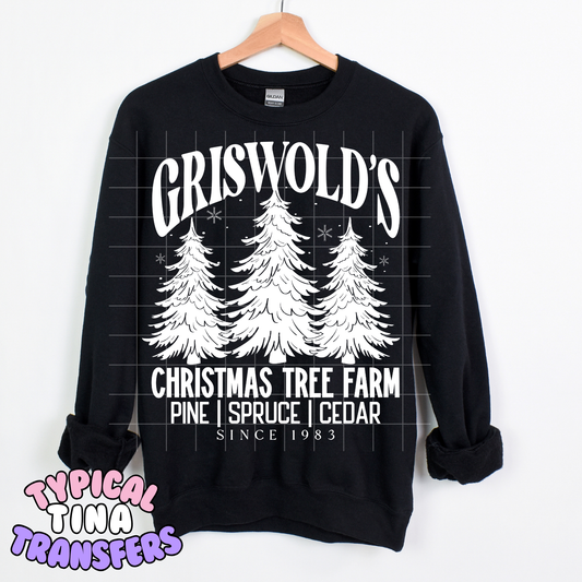 Gris.... Christmas Tree Farm | DTF Transfer | POD