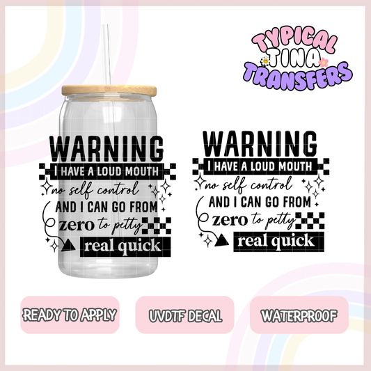 Warning petty real quick | UV decals | POD