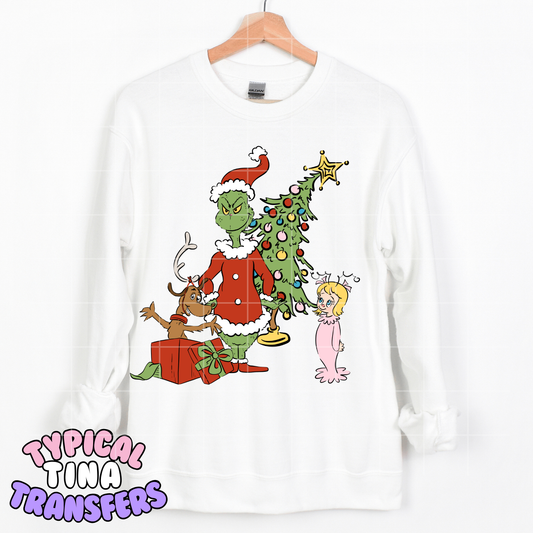 Gr!nch, Max and little Cindy | DTF Transfer | POD