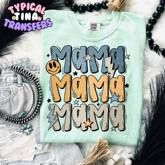 Mama Blue and Neutral | DTF Transfer | POD