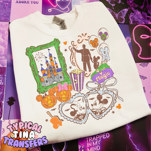 Halloween Classic Dis Frames | DTF Transfer | POD