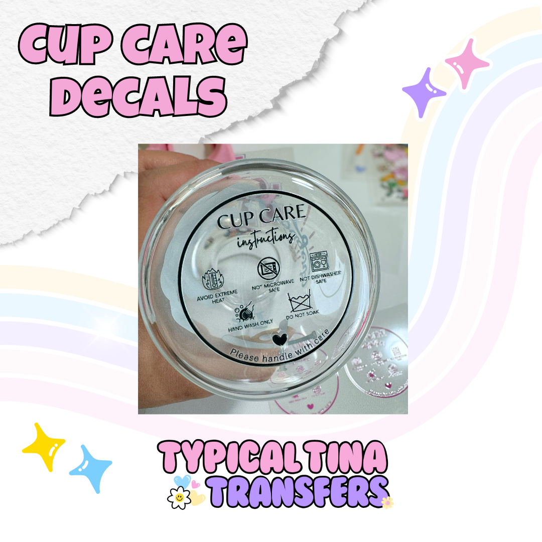 Cup Care Decals - No Circle