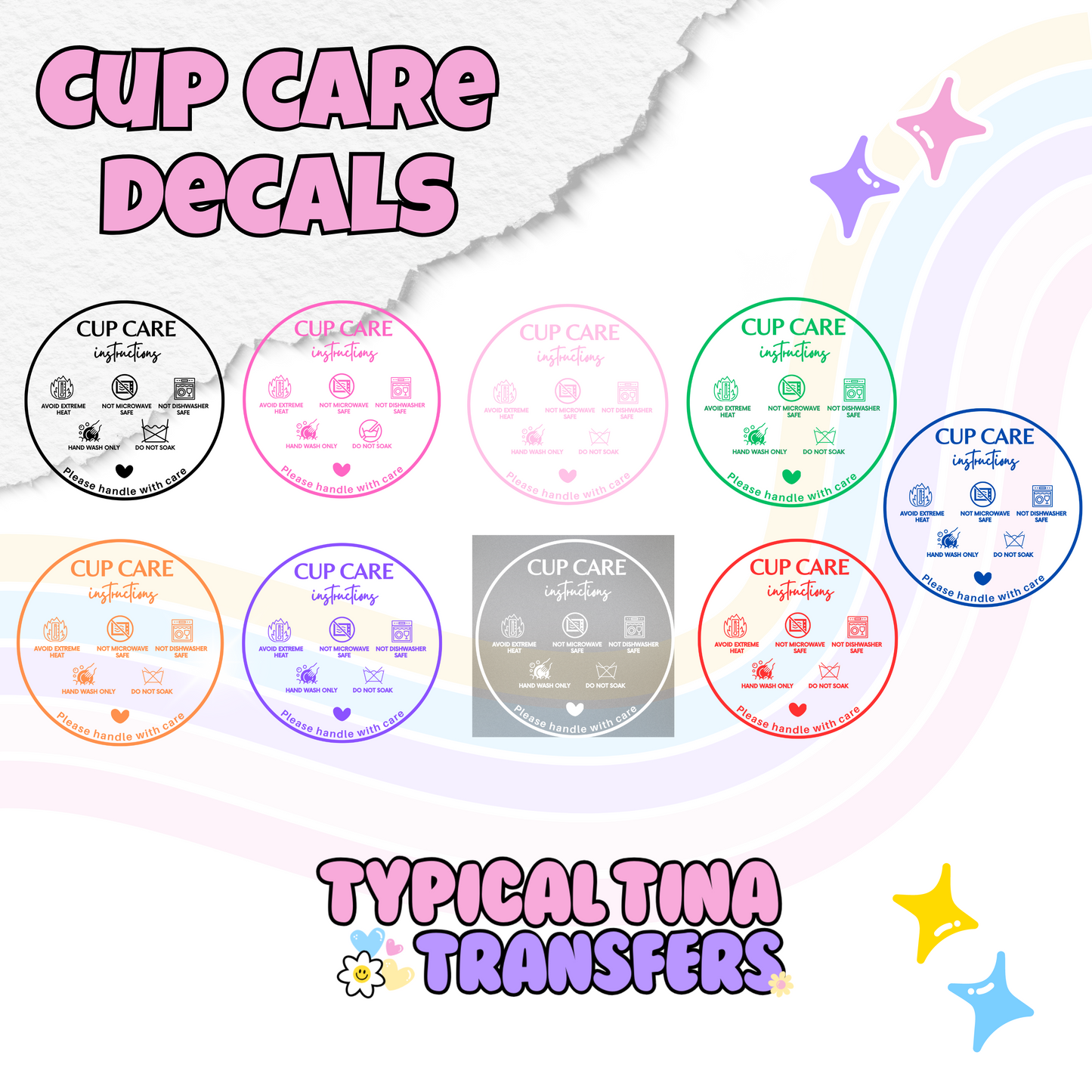 Cup Care Decals