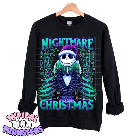 Nightmare Christmas (blue/purple) | DTF Transfers | POD