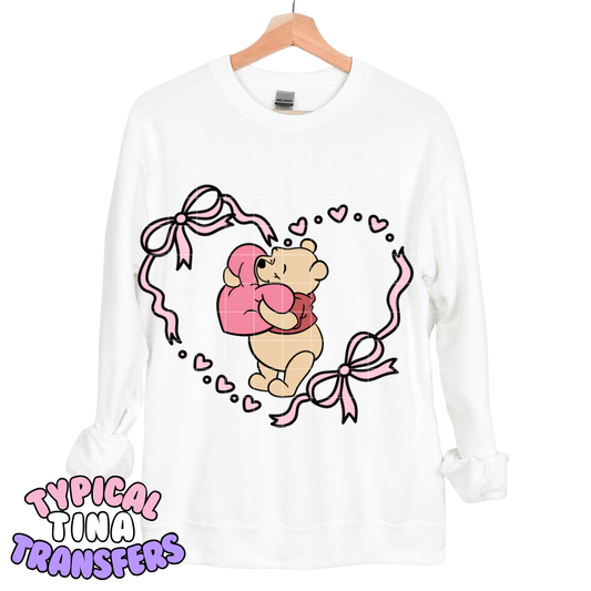 P Bear hugging heart | DTF Transfers | POD