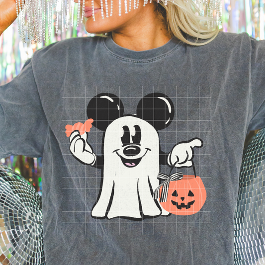 Mick Mouse Ghost and bucket | DTF Transfer | POD