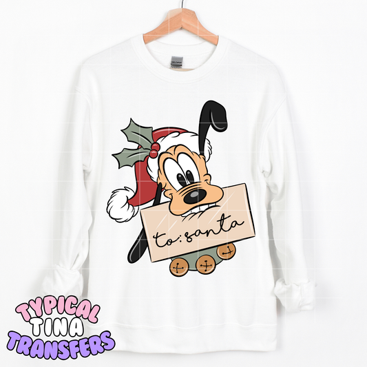 To Santa - from Pup | DTF Transfer | POD