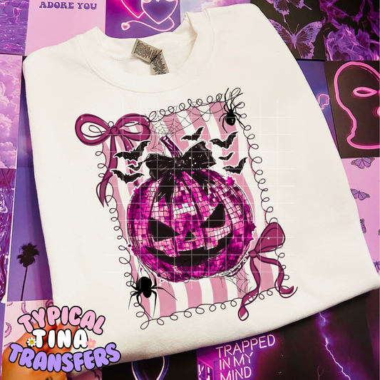 Disco Pumpkin Stamp coquette |  DTF Transfer | POD