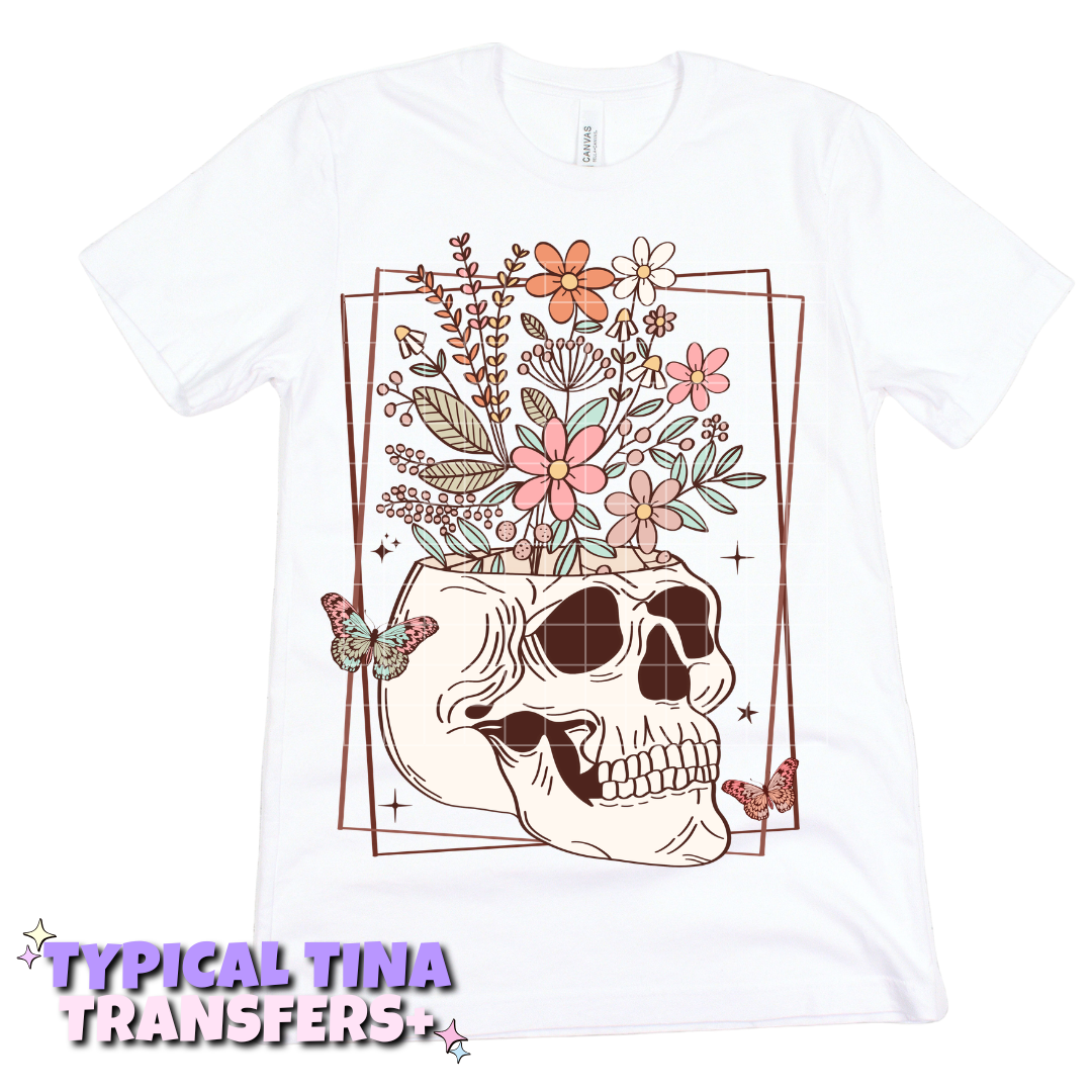 Floral SKull | DTF Transfers | POD