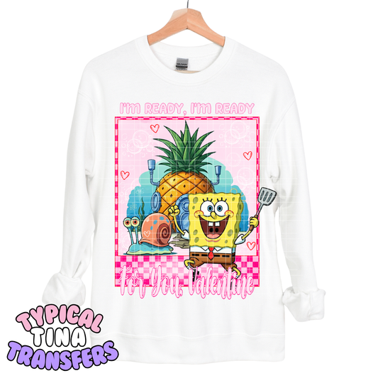 Bob the sponge valentine ready | DTF Transfers | POD