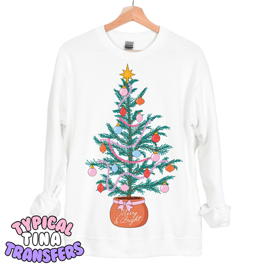 Holiday Tree - merry and bright | DTF Transfers | POD