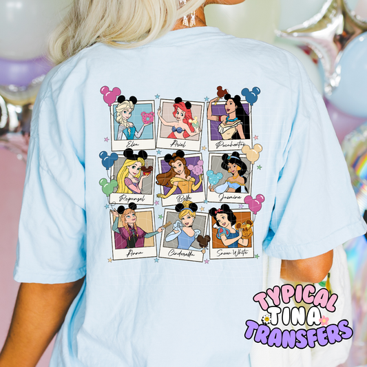 Princess Polaroids | DTF Screen Print | POD