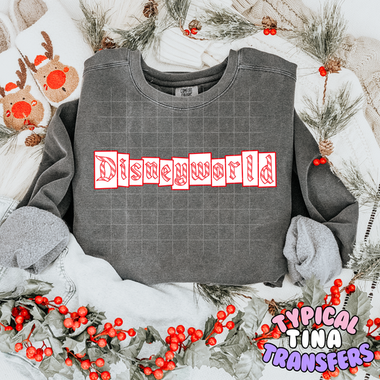 Diz-W Candycane Strips| DTF Transfer | POD