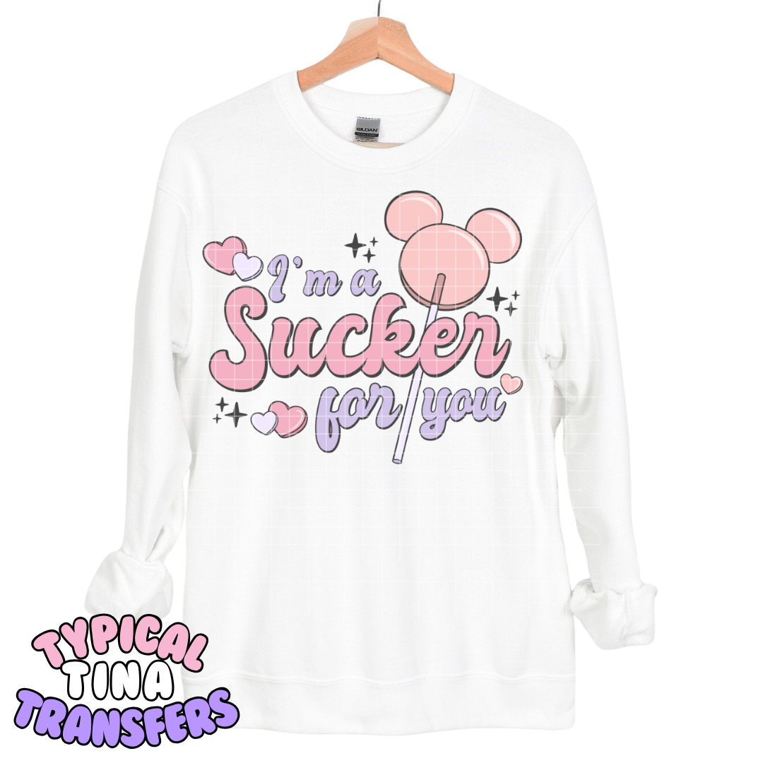 I'm a sucker for you mouse lolipop | DTF Transfers | POD