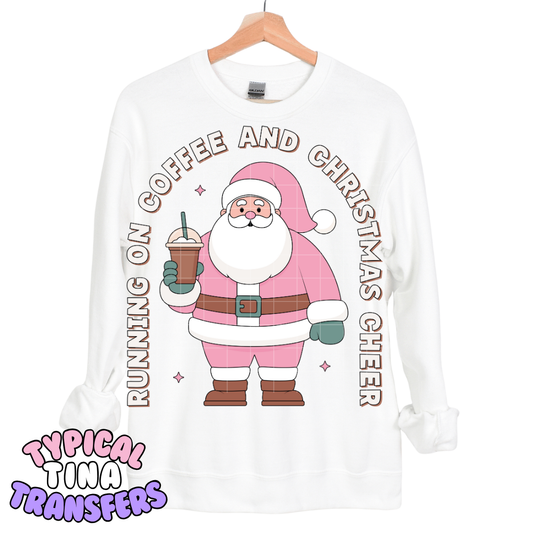 Running on Coffee and Christmas Cheer | DTF Transfers | POD