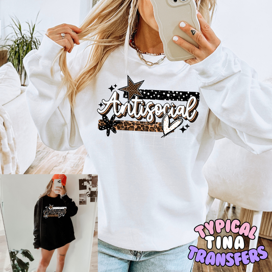 Antisocial | DTF Transfers | POD