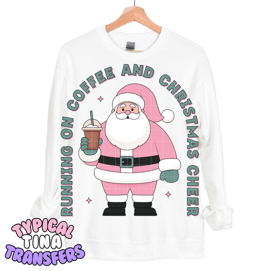 Running on Coffee and Christmas Cheer | DTF Transfers | POD