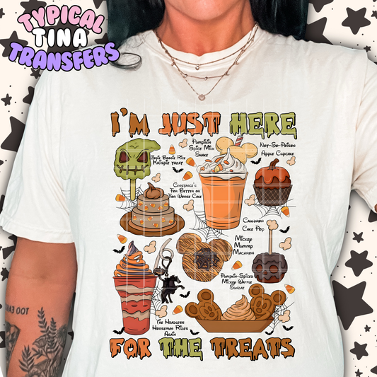 Im Just here for snacks Halloween edition | DTF Transfer | POD