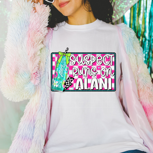 Suspect Runs on A (green) Energy | DTF Screen Print | POD