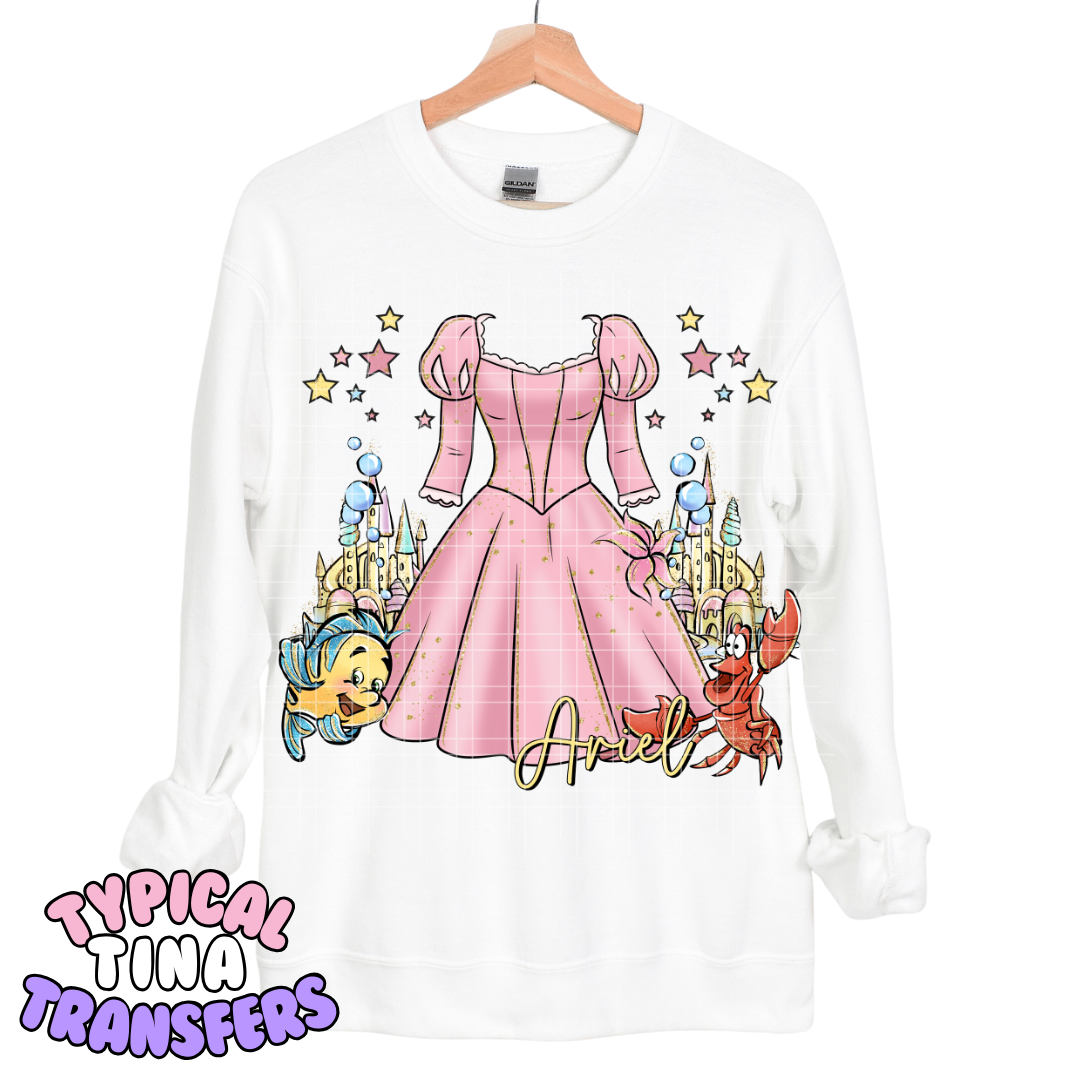 Princess Short Dresses | DTF Transfers | POD