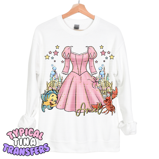 Princess Short Dresses | DTF Transfers | POD