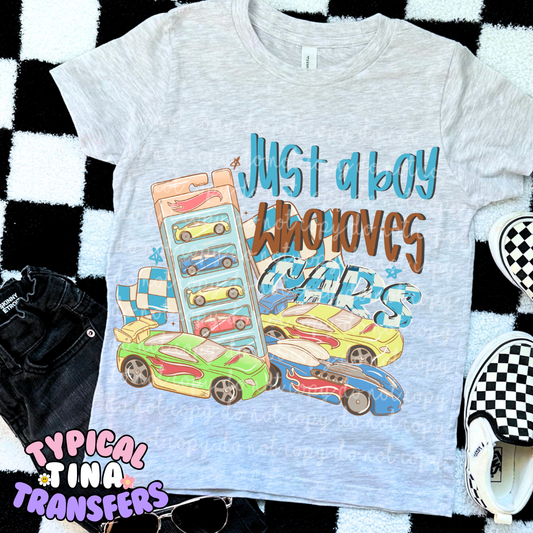 Just a boy who loves cars | DTF Transfer | POD