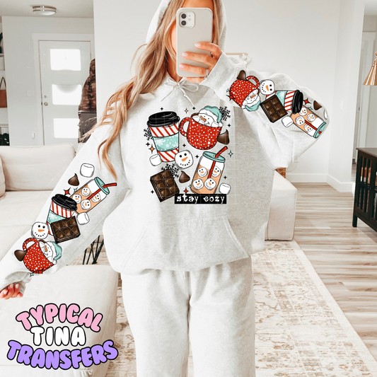 Stay Cozy hot chocolate | DTF Transfers | POD