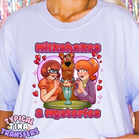 Milk shakes and Mysteries | DTF Screen Print | POD