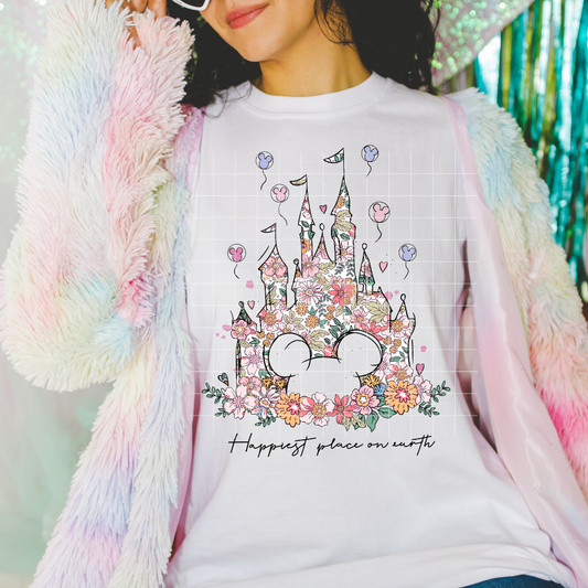 Floral Castle | DTF Screen Print | POD