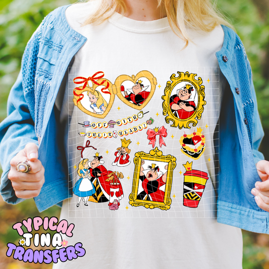 Queen of hearts bracelet | DTF Screen Print | POD