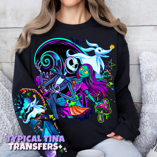 Neon Jack and Sally | DTF Transfers | POD