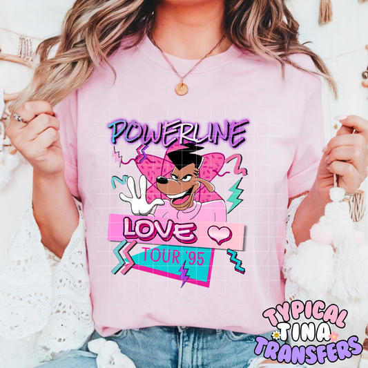 Power line Love | DTF Screen Print | 9" Youth