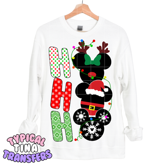 Ho Ho Ho Mick ears| DTF Transfers | POD