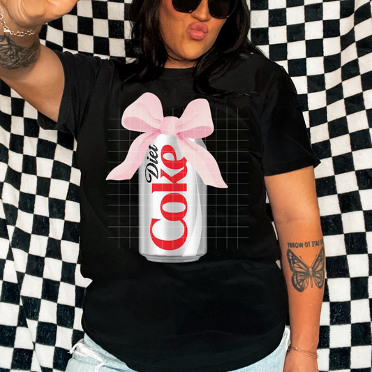 Coquette Dt. C with pink bow | DTF Screen Print | POD