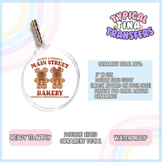 Gingerbread Main | 3" Ornament Decal | POD
