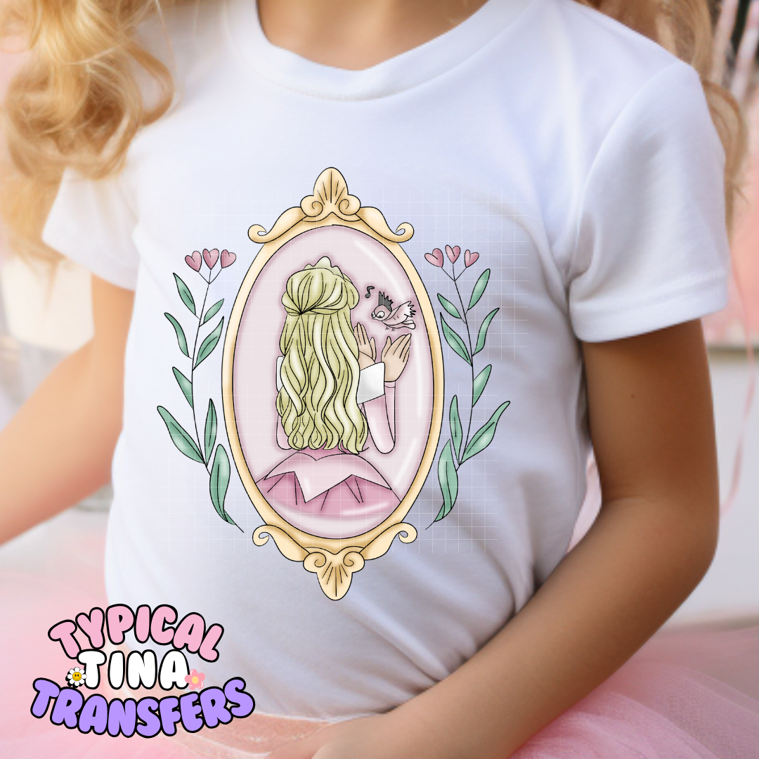 Princess Mirror Sleeping Beauty | DTF Screen Print | POD