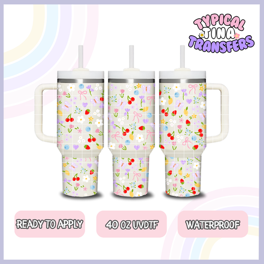 Mini Spring florals | 40oz UVDTF Wrap | POD