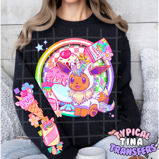 Poke Character rainbow sprinkles | DTF Transfers | POD