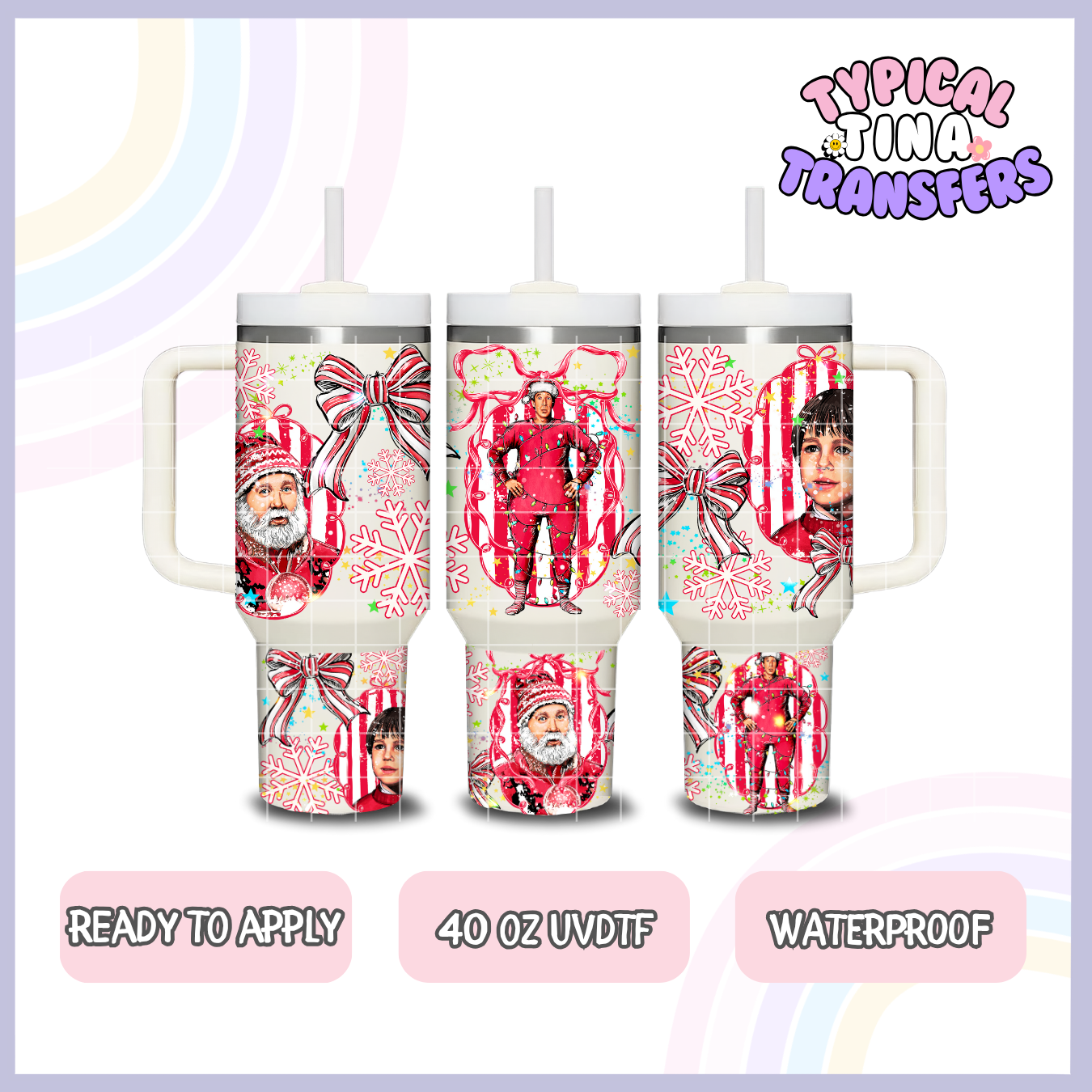 Classic Santa Movie | 40oz UVDTF Wrap | POD