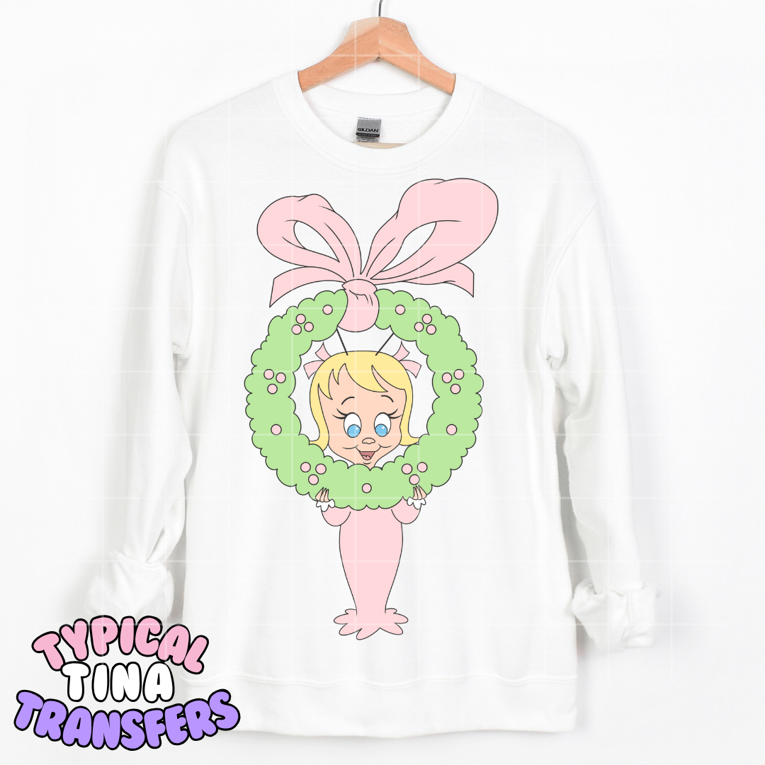 Baby Cindy with wreath | DTF Transfer | POD