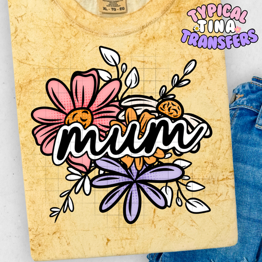 Mum Florals | DTF Screen Print | POD