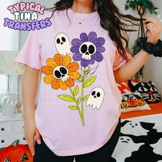 Skull Flowers | DTF Transfer | POD