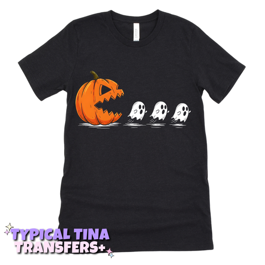 Pumpkin eating ghosts | DTF Transfers | POD